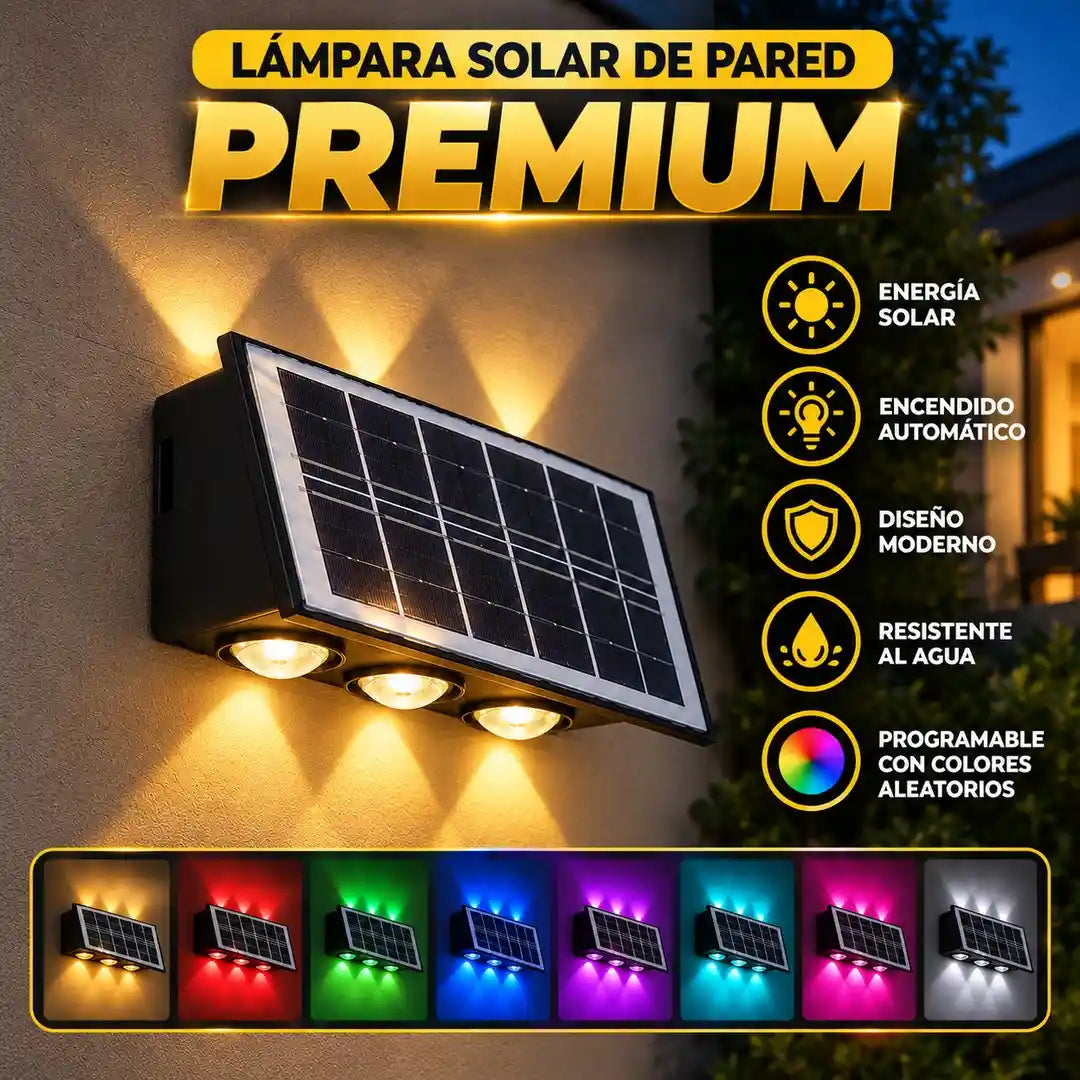 💡LUCES SOLARES DE PARED PREMIUM 💡 6 FOCOS LED INTEGRADOS